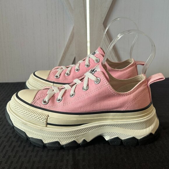 RARE Converse All Star Trekwave Low Ox Platform Sneakers in Pink - Picture 3 of 11